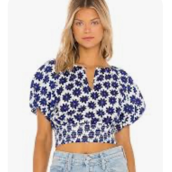 DIANE VON FURSTENBERG
Lucy Top and Pencil Skirt in Daisy Dots Large True Blue - Picture 3 of 12